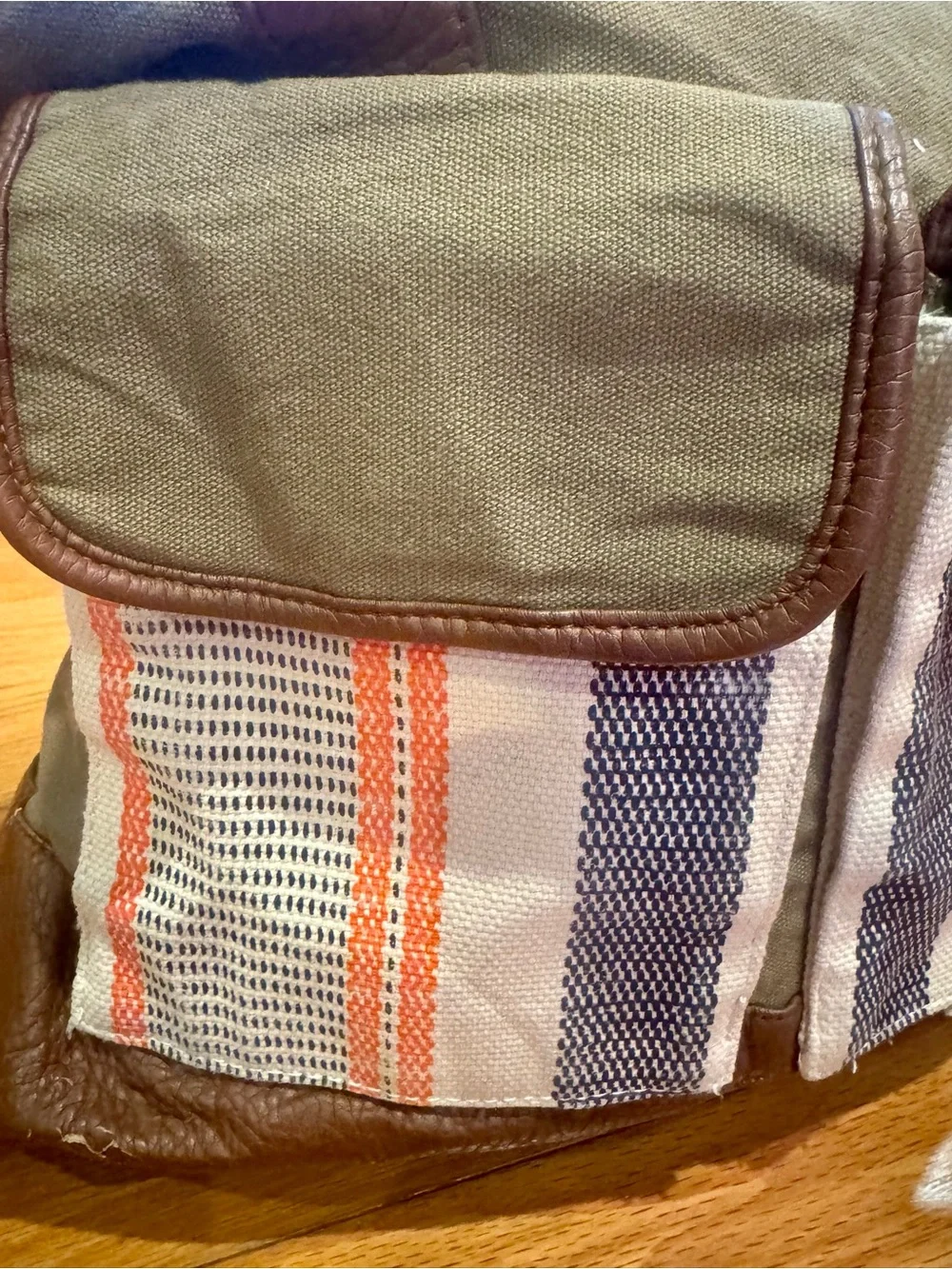 Vintage Billabong Canvas and Leather Tote Bag